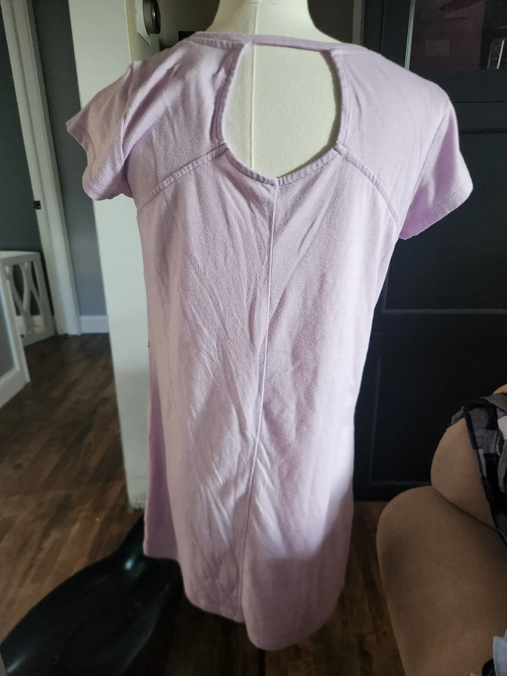 Jessica Simpson Girls Light Pink Pajama Nightgown with Fanny Pack Print